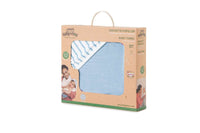 Smart baby towel - Blue Stripes - Bamboo