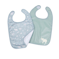 Set of 2 bibs - Green Tropic