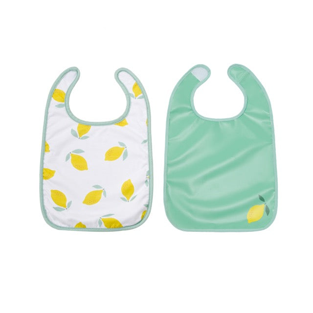 Set of 2 bibs - Happy Lemon