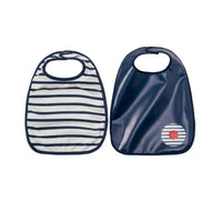 Set of 2 bibs - Blue Stripes